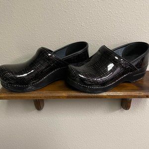 DANSKO Women's Black & Shimmer Professional Clogs 37EU or 6.5/7